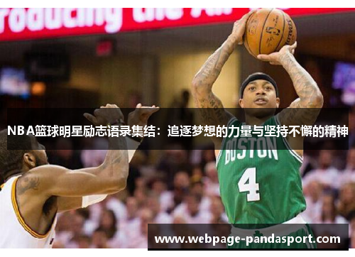 NBA篮球明星励志语录集结：追逐梦想的力量与坚持不懈的精神